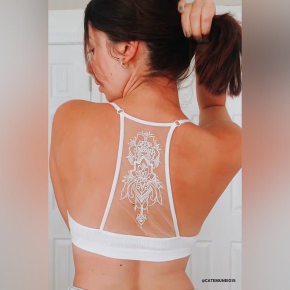 THREE BIRD NEST TATTOO BRALETTE - NEW - 2/3X - Picture 8 of 8